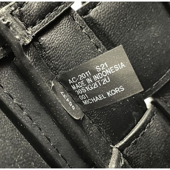 Authentic Michael Kors Woven Leather Tote Bag – Black – Certified! - Picture 5 of 8